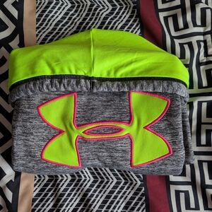 Under Armour Charcoal and Neon Yellow Hoodie
